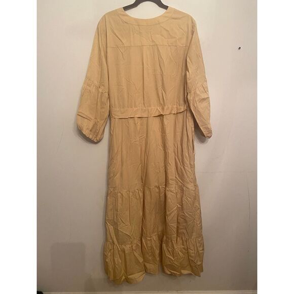 Anthropologie-Maeve Puff-Sleeved Midi Dress size 20w - Picture 5 of 9